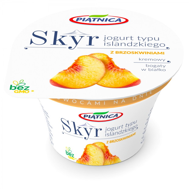Jogurt typu islandzkiego Skyr brzoskwinia, Piątnica