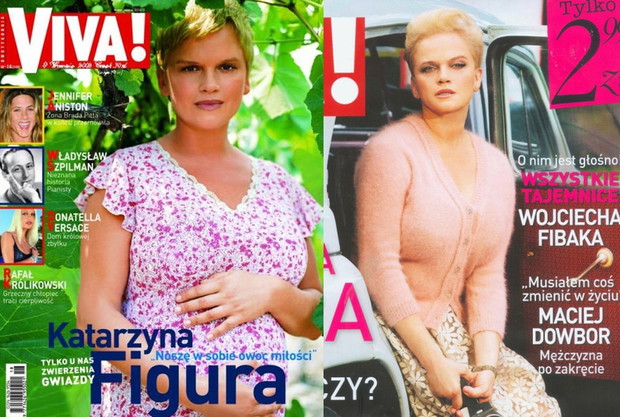 Kasia Figura w ciąży na okładce