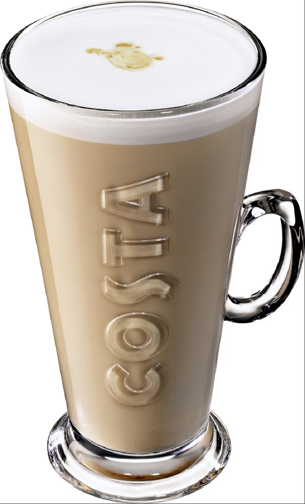 Kawa latte na bazie napoju kokosowo-sojowego, Costa