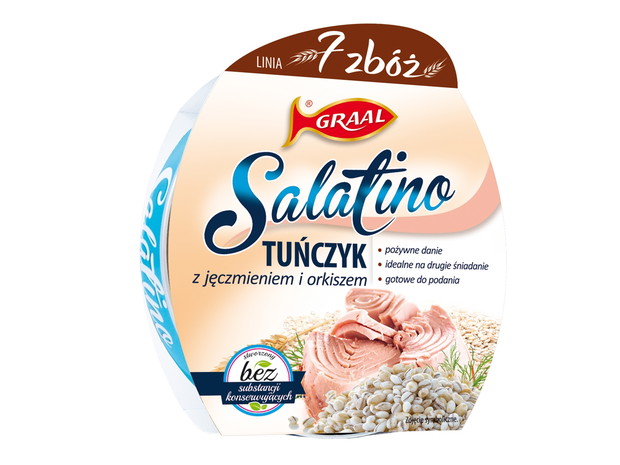 Sałatka Salatino Graal, tuńczyk z jęczmieniem i orkiszem