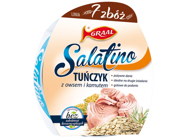 Sałatka Salatino Graal, tuńczyk z kamutem