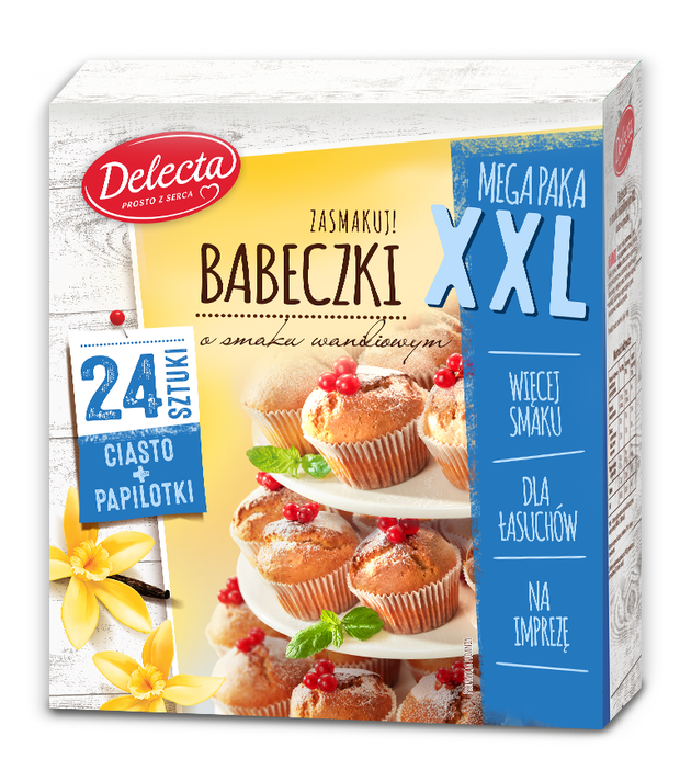 Babeczki XXL, Delecta, cena ok. 6-8 zł