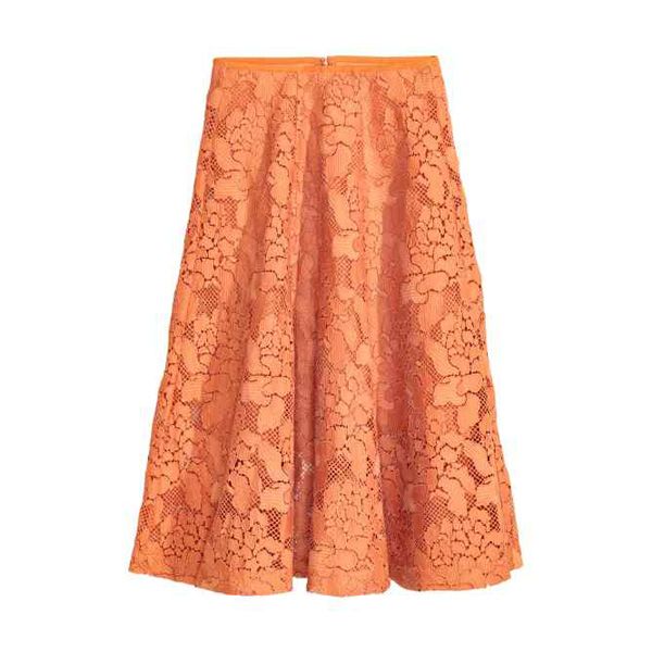 Pomarańczowa spódnica H&M, cena ok. 229 zł