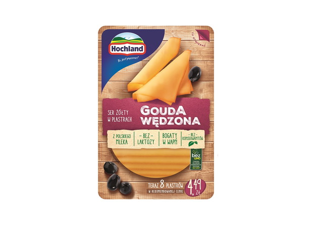 Gouda wędzona w nowej odsłonie, Hochland - cena ok. 4.49 zł