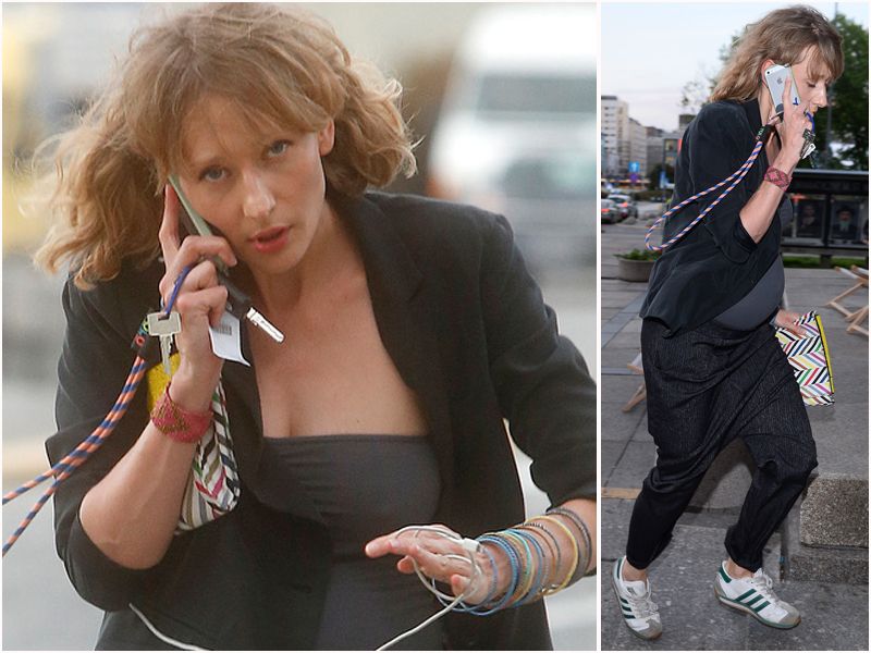 Magdalena Popławska ucieka przed fotoreporterami