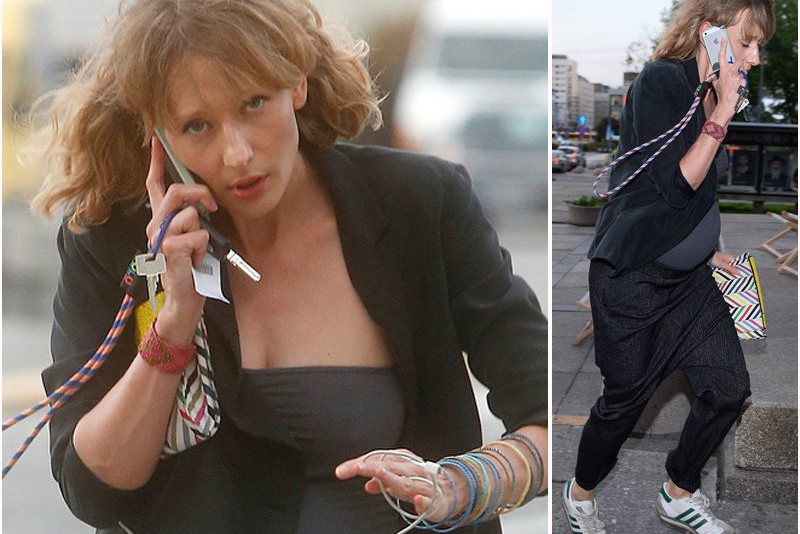 Magdalena Popławska ucieka przed fotoreporterami