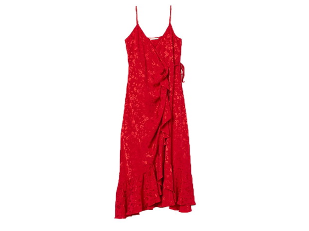 Kopertowa sukienka żakardowa, H&M, cena ok. 179,00 zł
