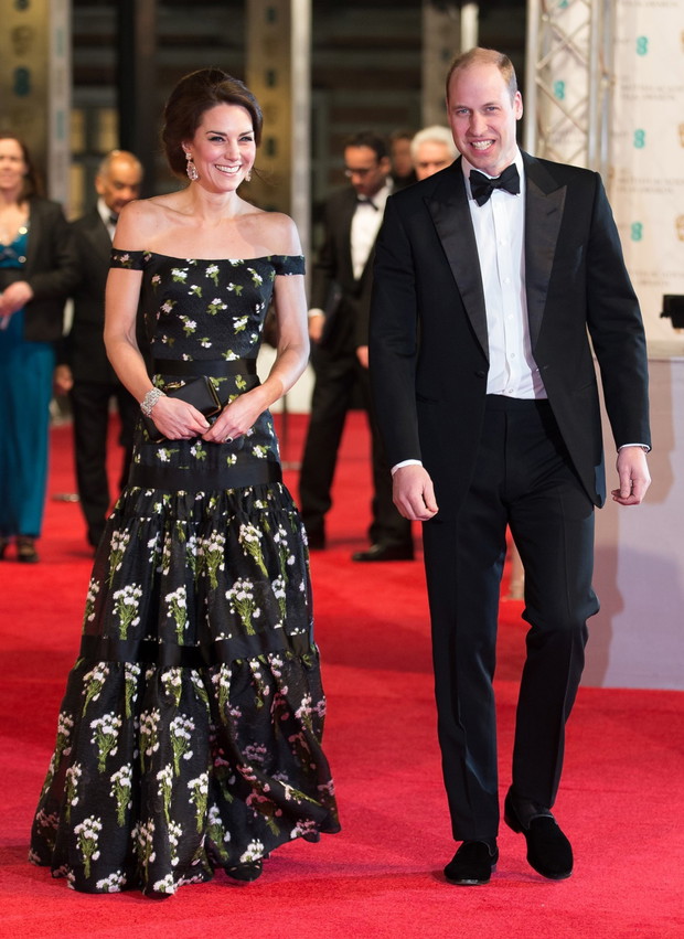 Britain's Prince William, Duke of Cambridge (R) and Britain's Catherine, Duchess of Cambridge arrive to attend the BAFTA British Academy Film Awards at the Royal Albert Hall in London on February 12, 2017.
The British Academy of Film and Television Art