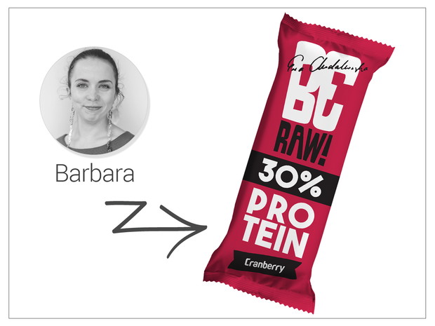 Baton protein 30%, żurawina, BeRAW, cena: 4,99 zł
