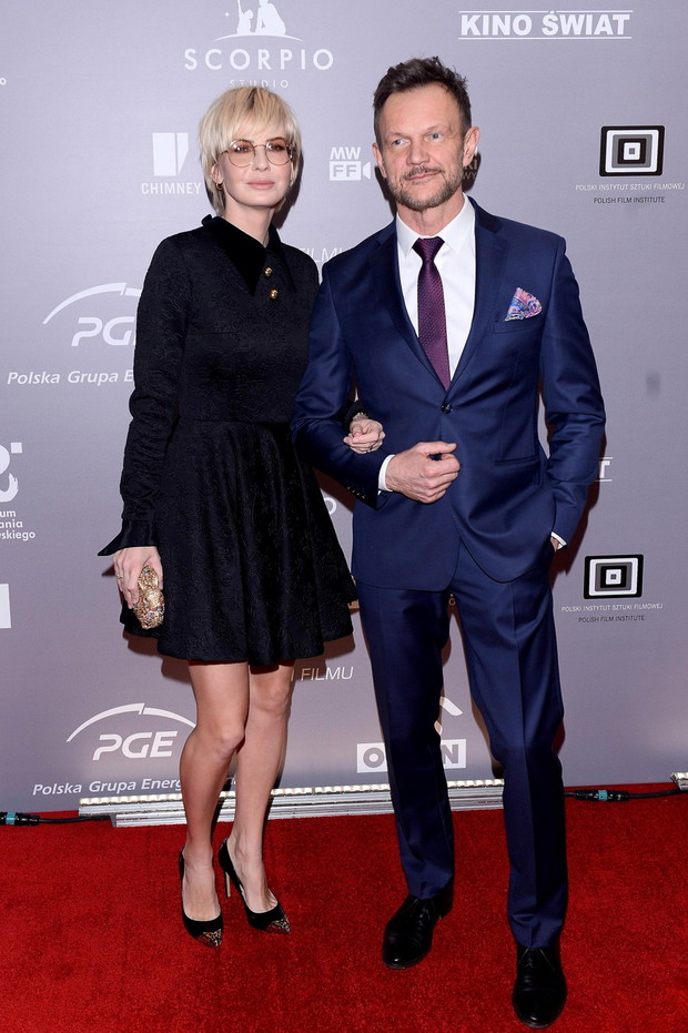 Cezary Pazura i Edyta Pazura na premierze filmu „Kurier”