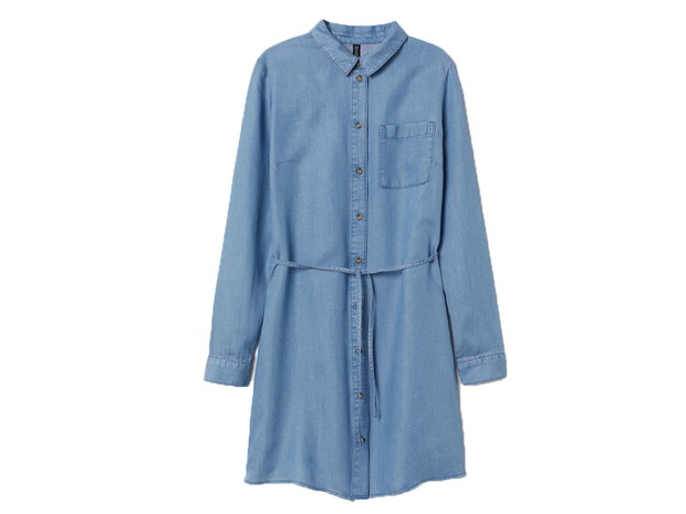 Dżinsowa koszulowa sukienka, H&M, cena ok. 79,99 zł