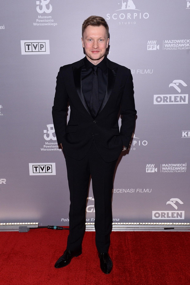 Jakub Wesołowski na premierze filmu „Kurier”