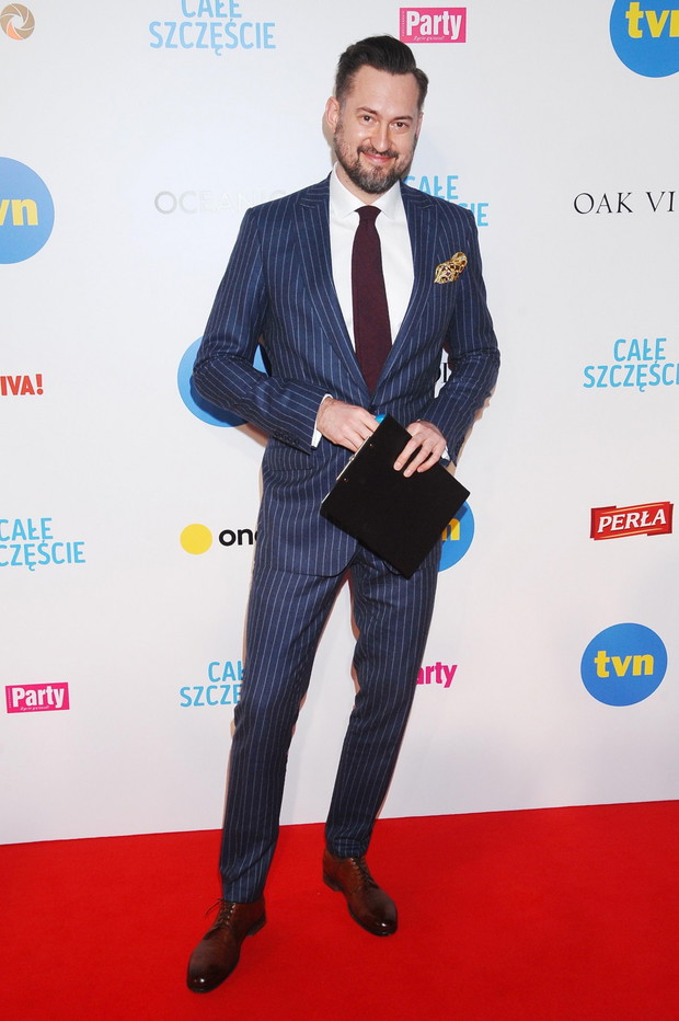 Marcin Prokop na premierze filmu „Całe szczęście”