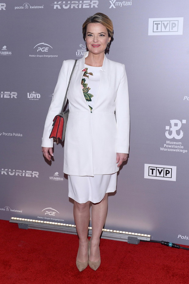 Monika Zamachowska na premierze filmu „Kurier”