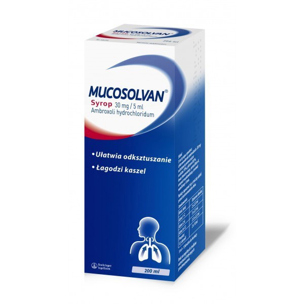 Syrop na kaszel Mucosolvan, cena ok. 24 zł (opakowanie 200 ml)