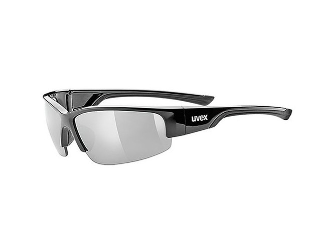 Czarne okulary rowerowe, Uvex, cena ok. 89,00 zł