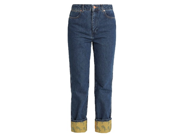 Granatowe jeansy boyfriend, Wrangler, cena ok. 244,00 zł