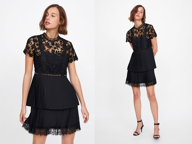 Koronkowa sukienka, Zara, cena ok. 199,00 zł