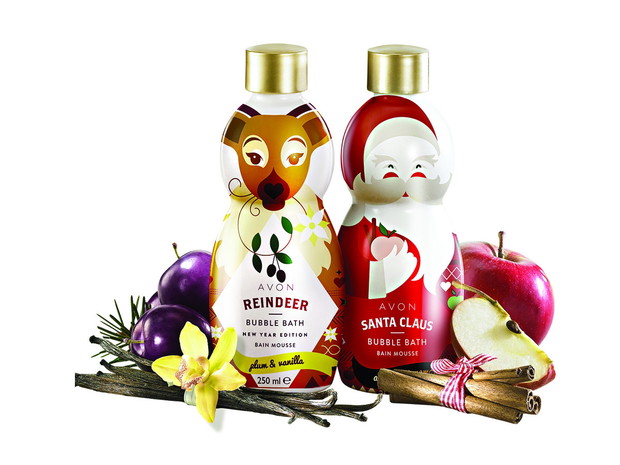 Płyny do kąpieli AVON edycja świąteczna, ok. 13 zł każdy