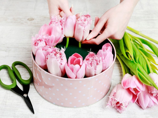 Ręcznie robione prezenty na dzień matki: flower box