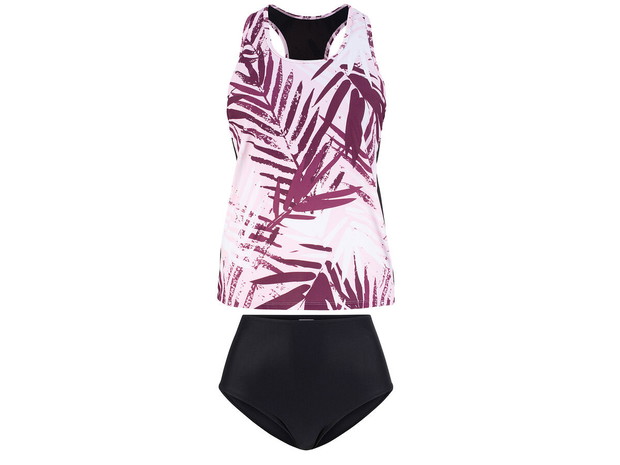 Sportowe tankini z tropikalnym motywem, Bonprix, cena ok. 109,99 zł