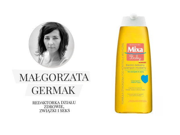 Bardzo delikatny szampon micelarny Mixa baby, cena ok. 11 zł