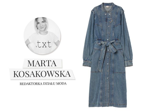 Denimowa sukienka, H&M, cena ok. 229,90 zł