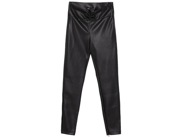 Legginsy ze sztucznej skóry, Zara, cena ok. 89,90 zł