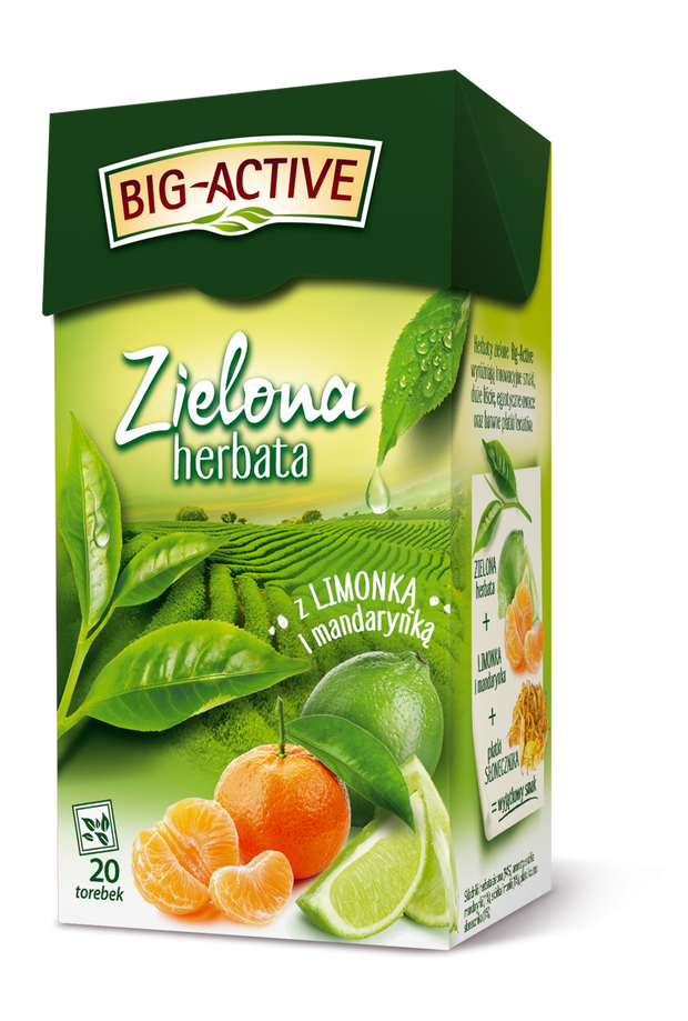 Herbata limonka-mandarynka, Big Active, cena ok. 6zł