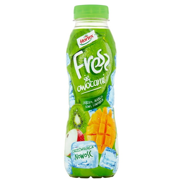 Fresz, Napój Jabłko, Mango, Kiwi, Limonka, Hortex, cena ok. 2 zł