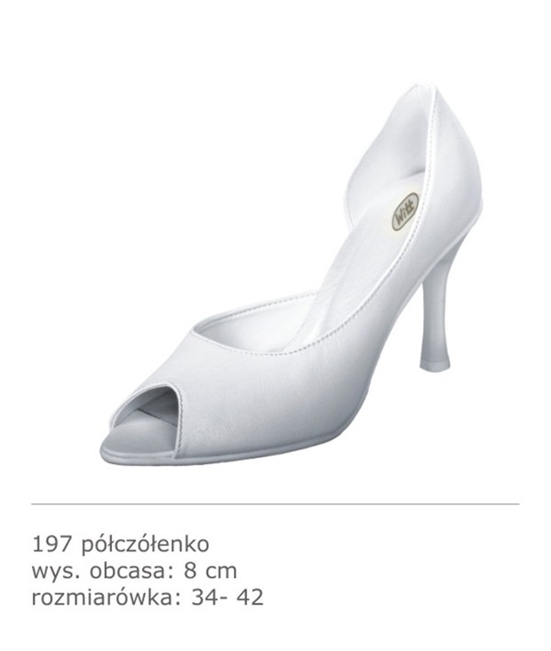 białe półbuty bez palców