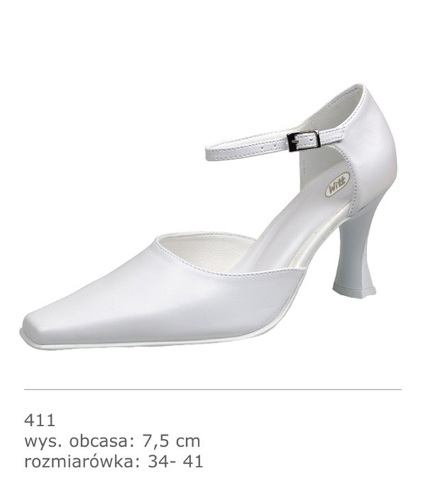 białe półbuty na obcasie