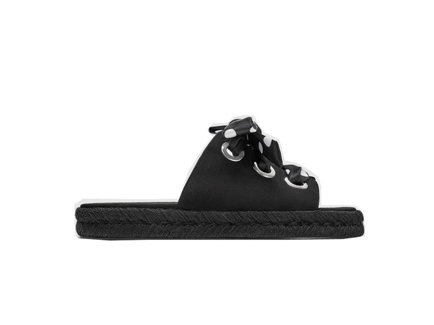 Sznurowane klapki espadryle Zara, cena ok. 79 zł