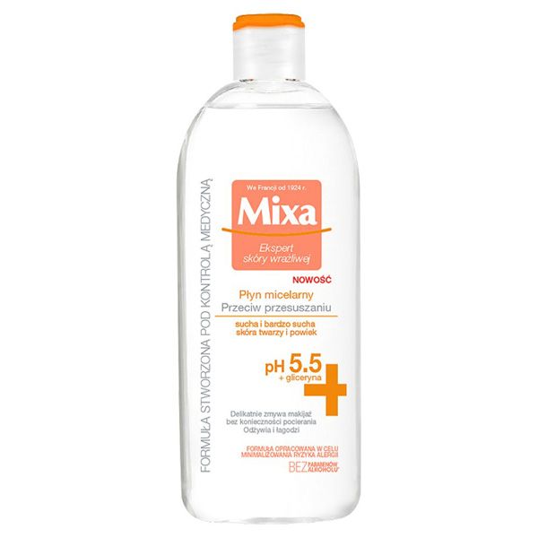 Płyn micelarny przeciw przesuszaniu Mixa, 400ml , cena, ok. 24 zł