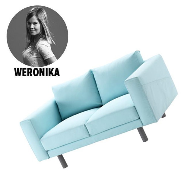 Błękitna sofa IKEA - cena 1399 zł