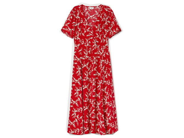 Kopertowa, wzorzysta sukienka H&M, cena ok. 129 zł