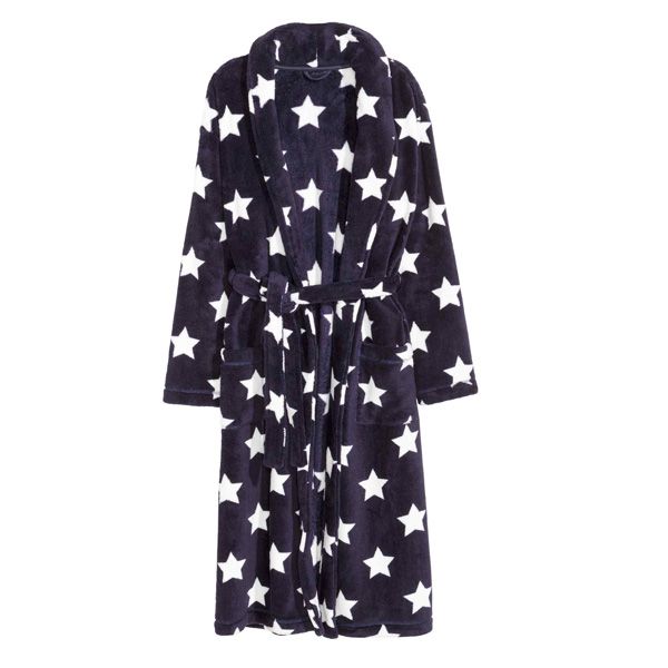 Szlafrok w gwiazdki H&M, cena, ok. 129,90 zł