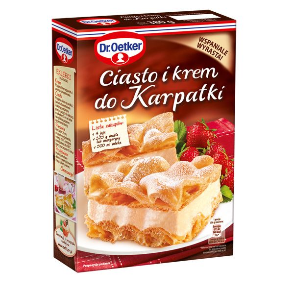 Ciasto i krem do karpatki, Dr Oetker