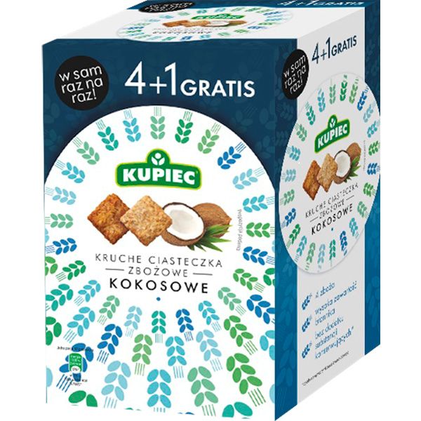 Kruche ciasteczka kokosowe Kupiec (w wielopaku)