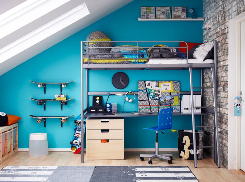 Lookbook IKEA: łóżka piętrowe w pokojach dziecięcych