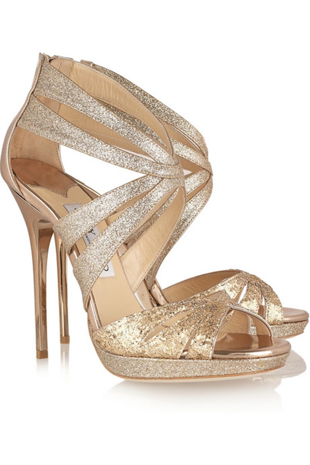 Eleganckie buty ślubne Jimmy Choo na obcasie