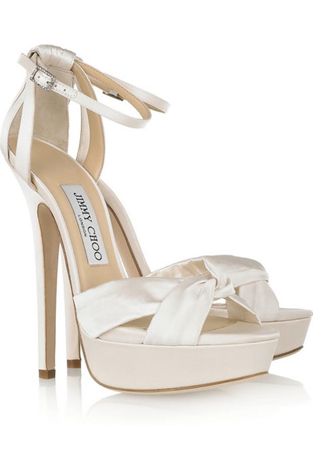 Sandały ślubne Jimmy Choo na wysokim obcasie