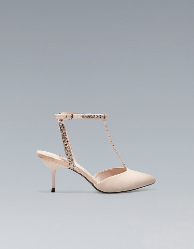 buty ślubne ZARA z paskiem