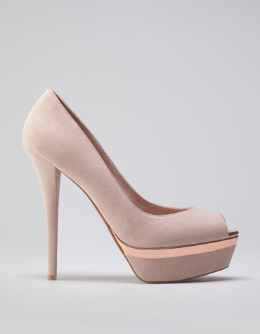 buty ślubne peep toe Bershka