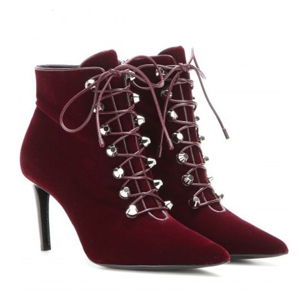 Aksamitne botki Balenciaga, cena ok. 3400 zł