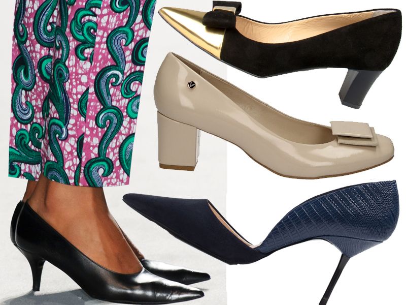 Buty na niewysokim obcasie