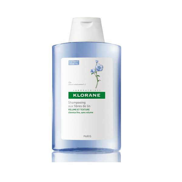 Szampon na bazie włókien lnu naturalnie dodający objętości Klorane, cena, ok. 38 zł (dostępny w aptekach)