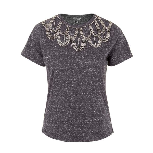 Szary t-shirt Topshop, cena, ok. 150 zł