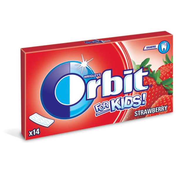 Guma Orbit dla dzieci, truskawka