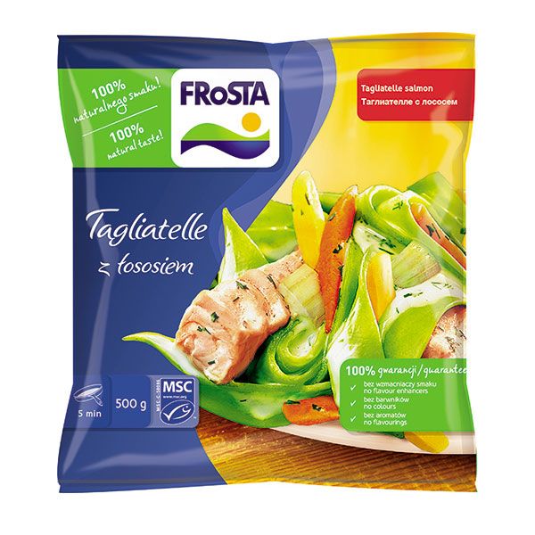 Tagliatelle z łososiem, Frosta